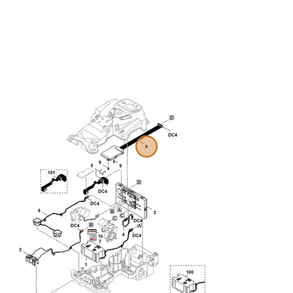 STIHL part 6301-430-1431 — IPL diagram snippet (6x zoom, amber highlight)