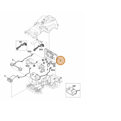 STIHL part 6301-430-1479 — IPL diagram snippet (6x zoom, amber highlight)