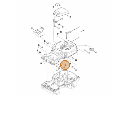 STIHL part 6301-430-5203 — IPL diagram snippet (6x zoom, amber highlight)