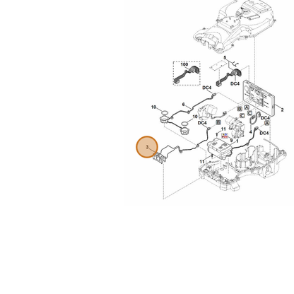STIHL part 6301-430-6850 — IPL diagram snippet (6x zoom, amber highlight)