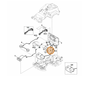 STIHL part 6301-440-0300 — IPL diagram snippet (6x zoom, amber highlight)