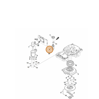 STIHL part 6301-703-1050 — IPL diagram snippet (6x zoom, amber highlight)