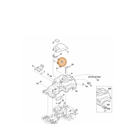 STIHL part 6301-703-4901 — IPL diagram snippet (6x zoom, amber highlight)