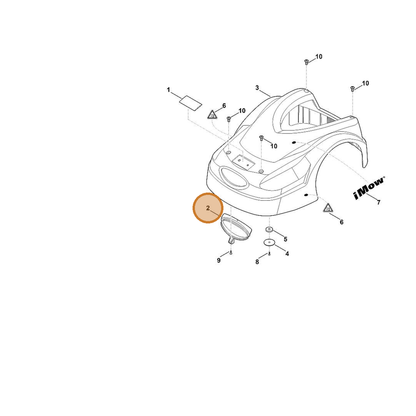 STIHL part 6301-706-3610 — IPL diagram snippet (6x zoom, amber highlight)