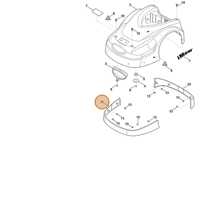 STIHL part 6301-706-7300 — IPL diagram snippet (6x zoom, amber highlight)