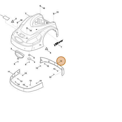 STIHL part 6301-706-7310 — IPL diagram snippet (6x zoom, amber highlight)
