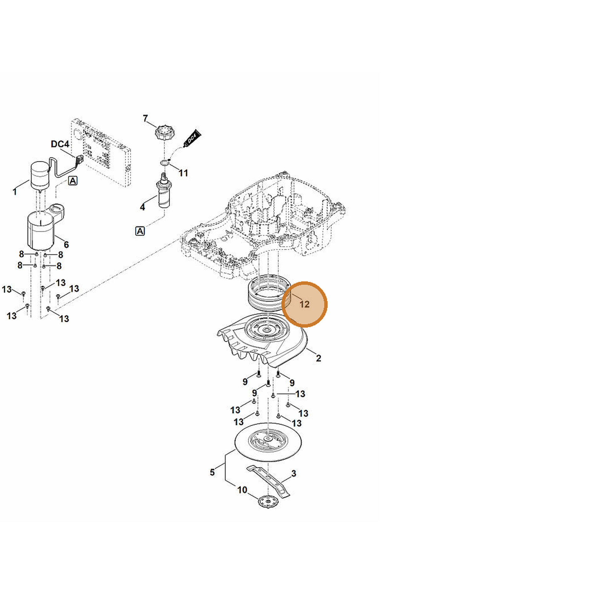 STIHL part 6301-820-6000 — IPL diagram snippet (6x zoom, amber highlight)