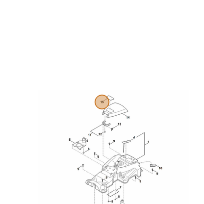 STIHL part 6301-967-1500 — IPL diagram snippet (6x zoom, amber highlight)