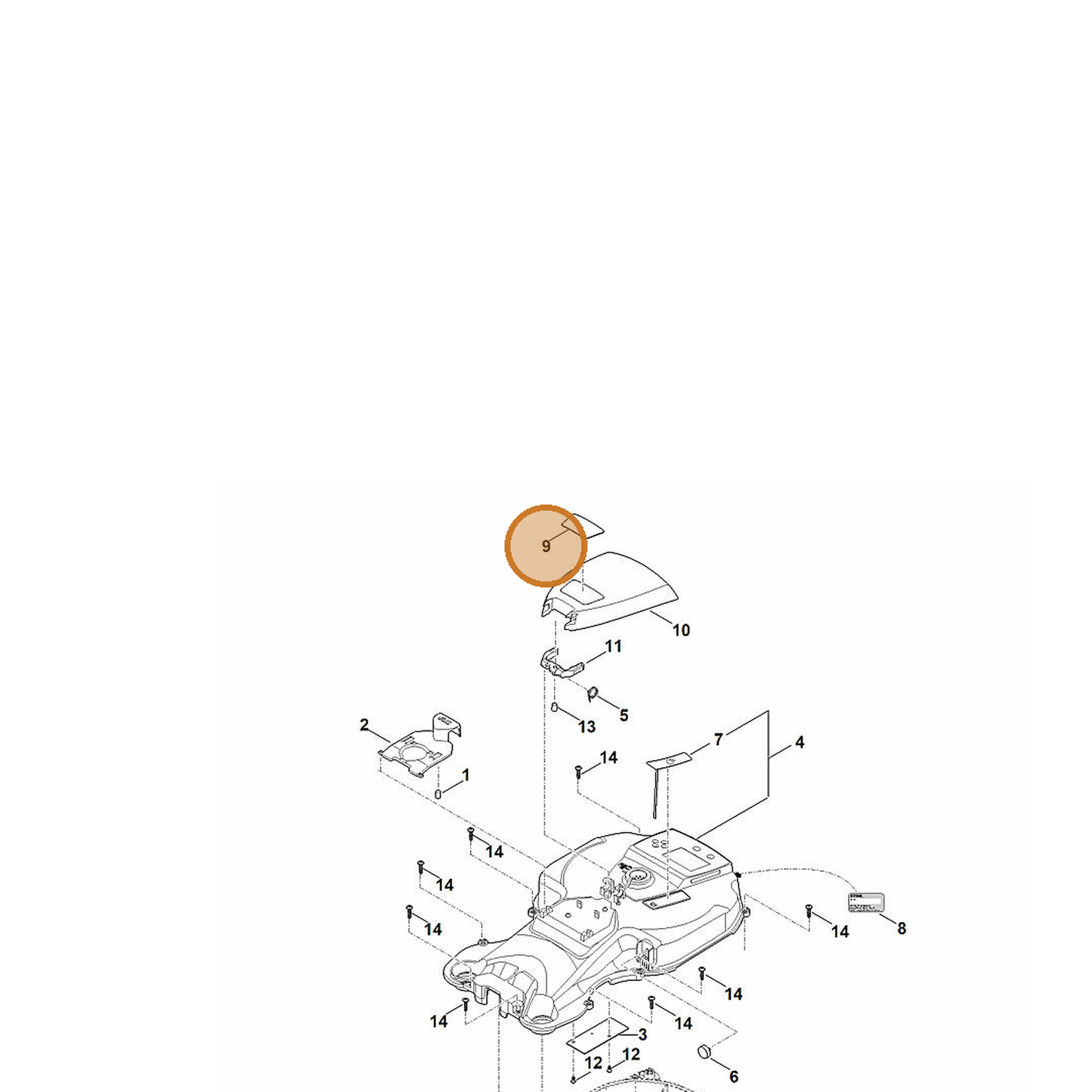 STIHL part 6302-967-4401 — IPL diagram snippet (6x zoom, amber highlight)