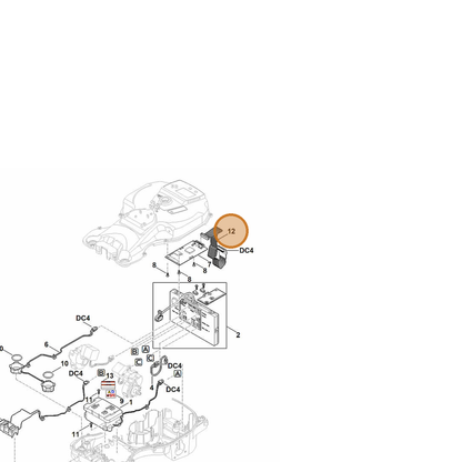 STIHL part 6305-440-0301 — IPL diagram snippet (6x zoom, amber highlight)