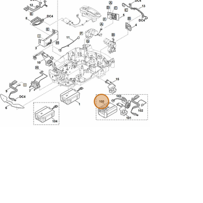 STIHL part 6309-007-1053 — IPL diagram snippet (6x zoom, amber highlight)