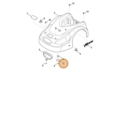 STIHL part 6309-403-2300 — IPL diagram snippet (6x zoom, amber highlight)