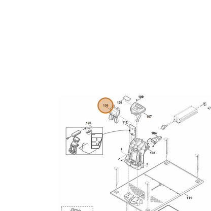 STIHL part 6309-403-2501 — IPL diagram snippet (6x zoom, amber highlight)