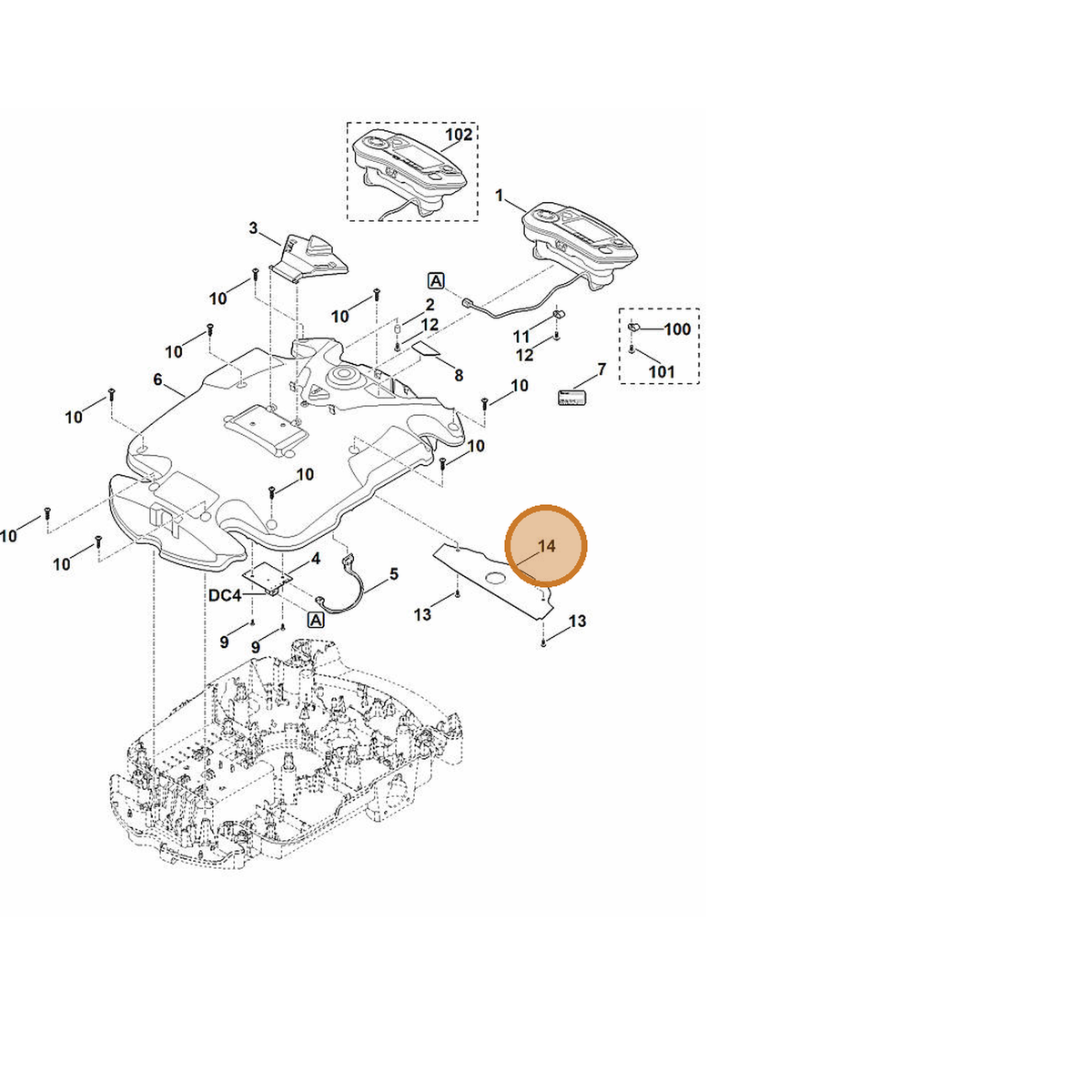 STIHL part 6309-403-2511 — IPL diagram snippet (6x zoom, amber highlight)