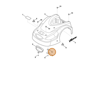 STIHL part 6309-405-0700 — IPL diagram snippet (6x zoom, amber highlight)