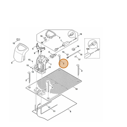 STIHL part 6309-405-8710 — IPL diagram snippet (6x zoom, amber highlight)