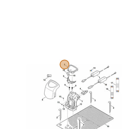 STIHL part 6309-430-1407 — IPL diagram snippet (6x zoom, amber highlight)
