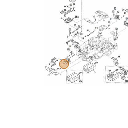 STIHL part 6309-430-6800 — IPL diagram snippet (6x zoom, amber highlight)