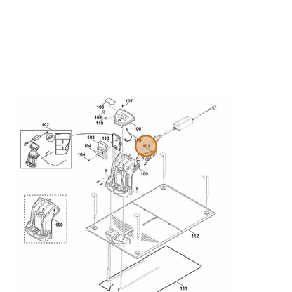 STIHL part 6309-430-6811 — IPL diagram snippet (6x zoom, amber highlight)