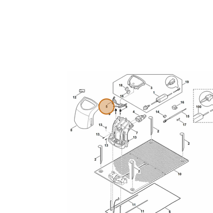 STIHL part 6309-432-3800 — IPL diagram snippet (6x zoom, amber highlight)