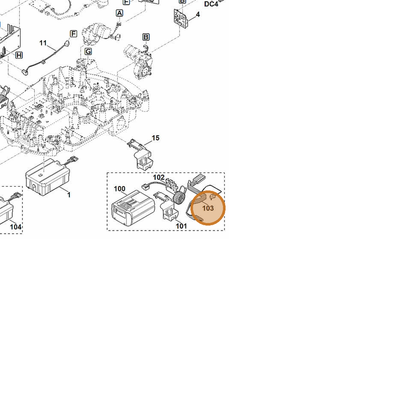STIHL part 6309-440-0310 — IPL diagram snippet (6x zoom, amber highlight)