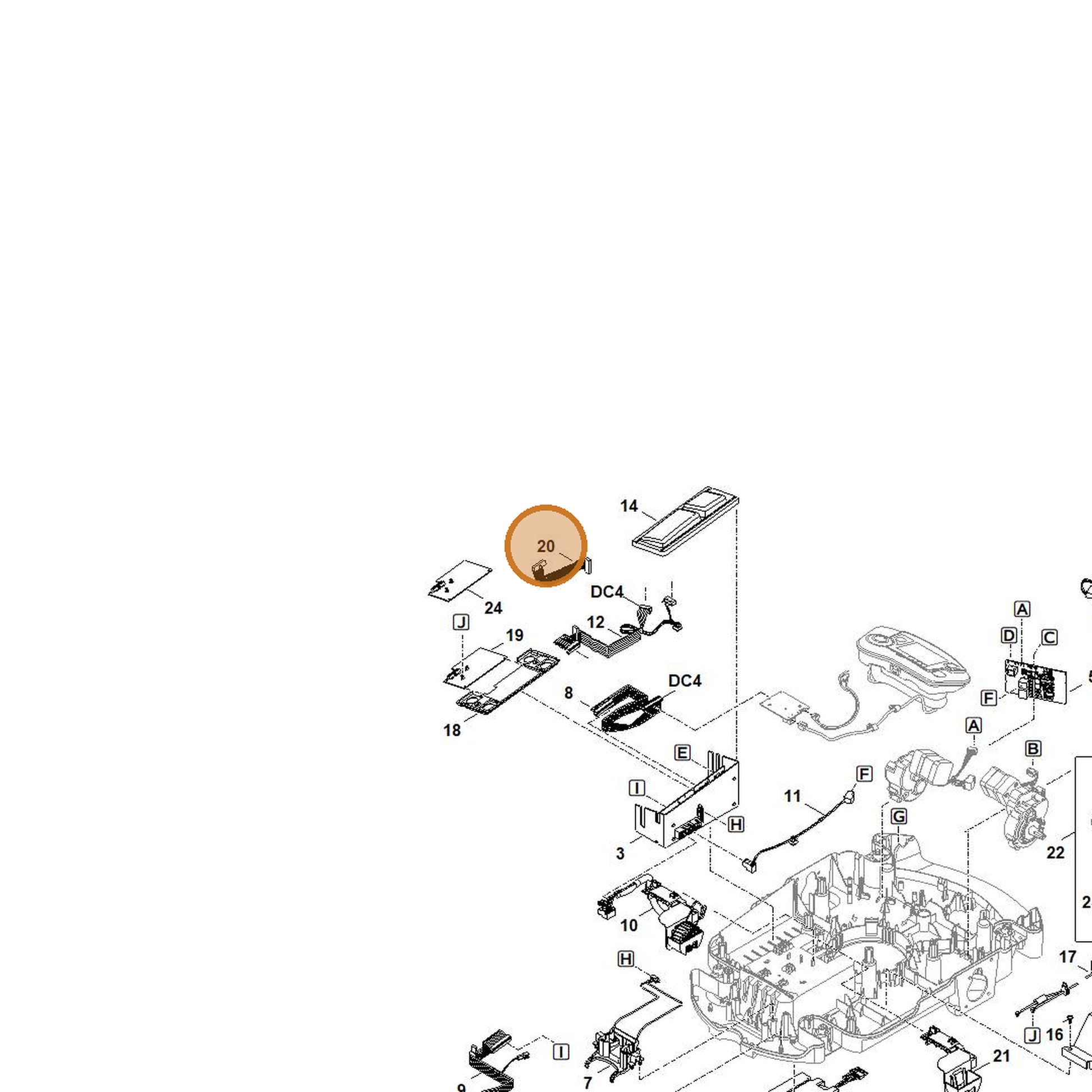 STIHL part 6309-440-0361 — IPL diagram snippet (6x zoom, amber highlight)