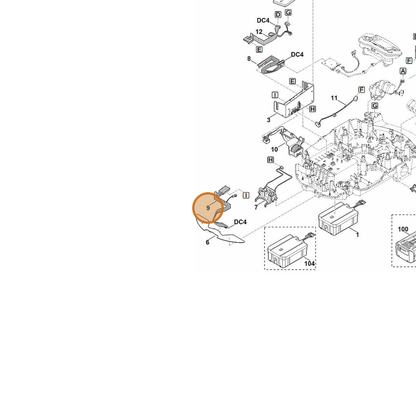STIHL part 6309-440-3082 — IPL diagram snippet (6x zoom, amber highlight)