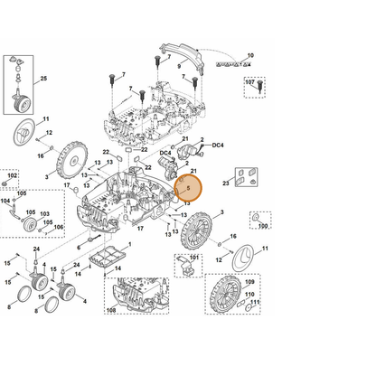 STIHL part 6309-700-8591 — IPL diagram snippet (6x zoom, amber highlight)