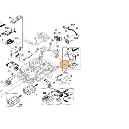 STIHL part 6309-703-6905 — IPL diagram snippet (6x zoom, amber highlight)