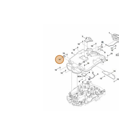STIHL part 6309-703-6915 — IPL diagram snippet (6x zoom, amber highlight)