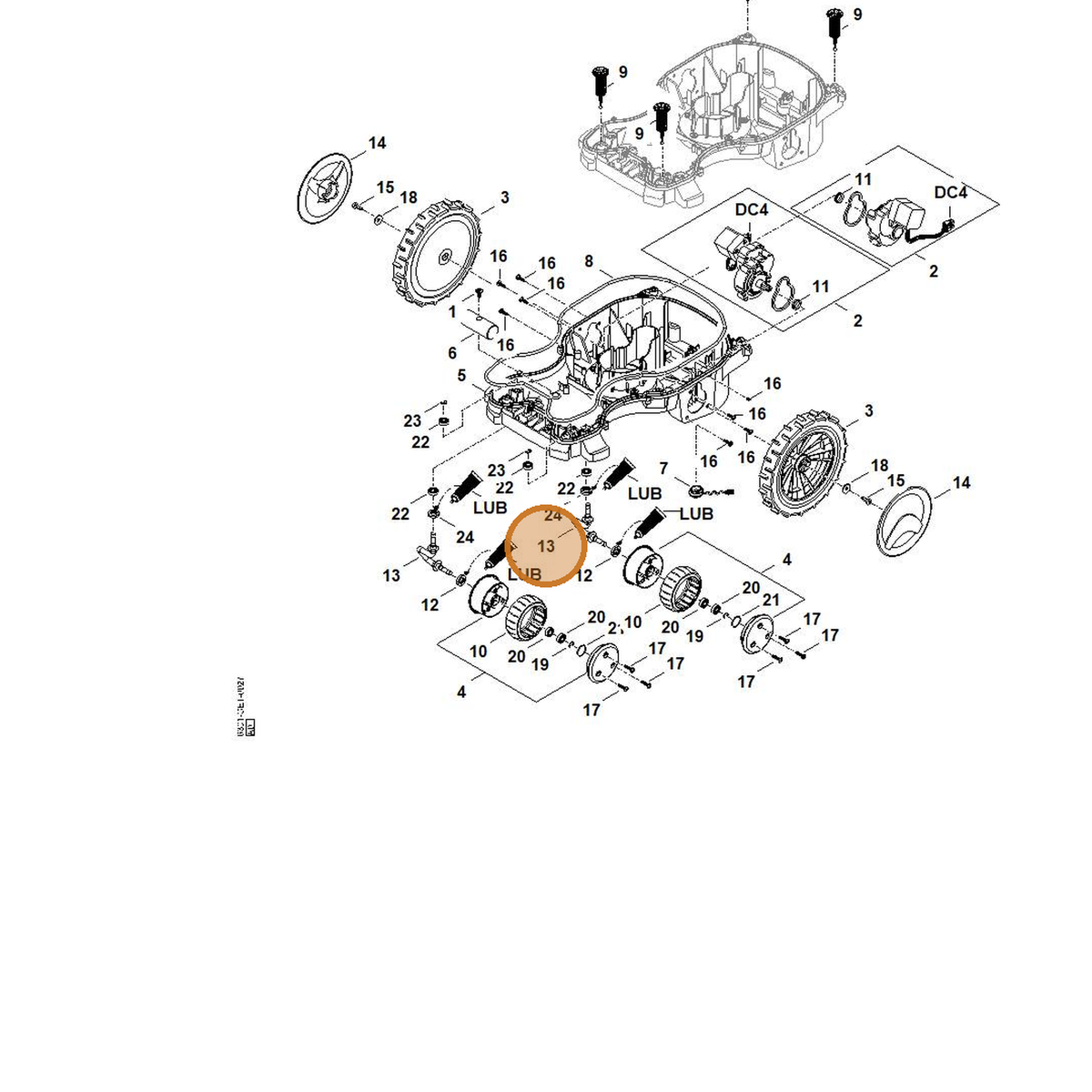 STIHL part 6309-710-6600 — IPL diagram snippet (6x zoom, amber highlight)