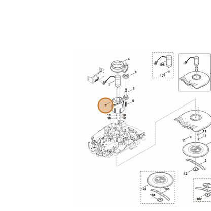 STIHL part 6309-763-4200 — IPL diagram snippet (6x zoom, amber highlight)