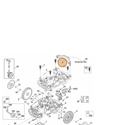 STIHL part 6309-790-2201 — IPL diagram snippet (6x zoom, amber highlight)