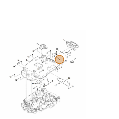 STIHL part 6309-967-1525 — IPL diagram snippet (6x zoom, amber highlight)