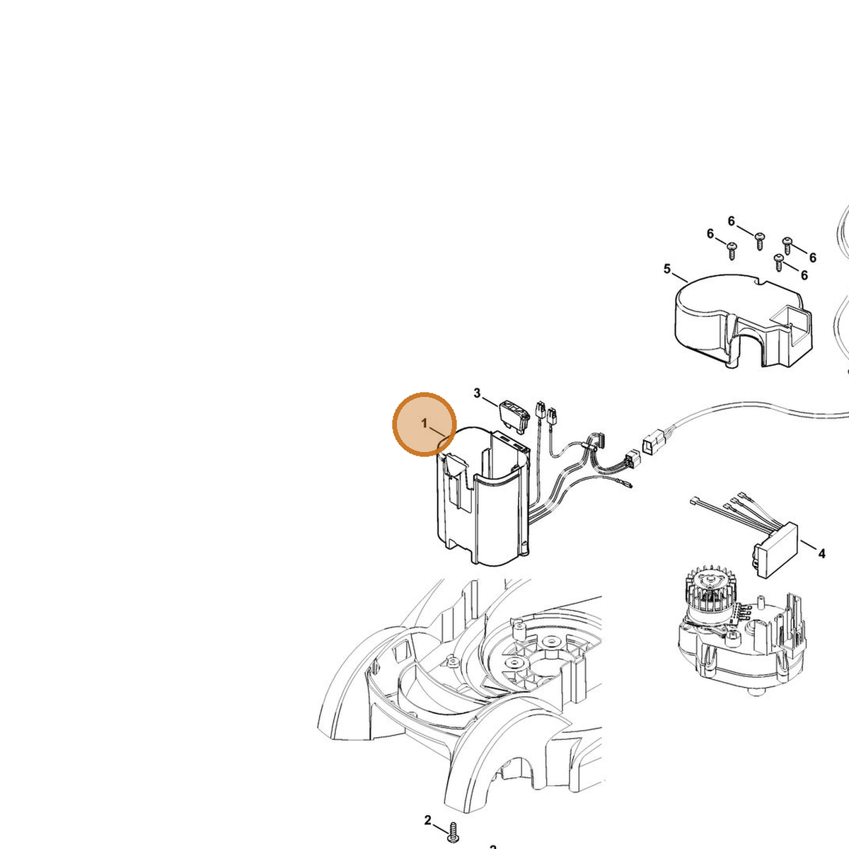 STIHL part 6320-400-0300 — IPL diagram snippet (6x zoom, amber highlight)