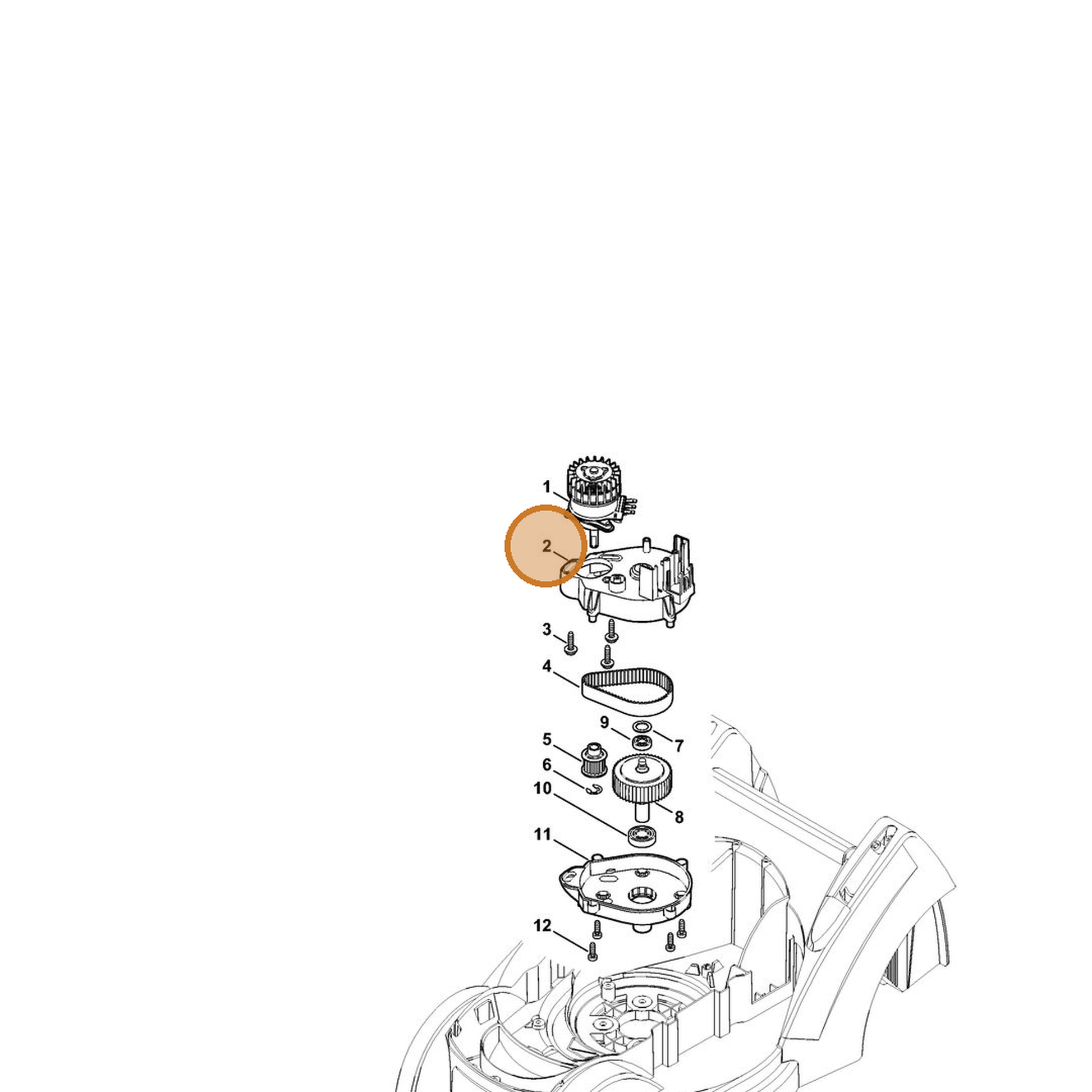 STIHL part 6320-641-0300 — IPL diagram snippet (6x zoom, amber highlight)