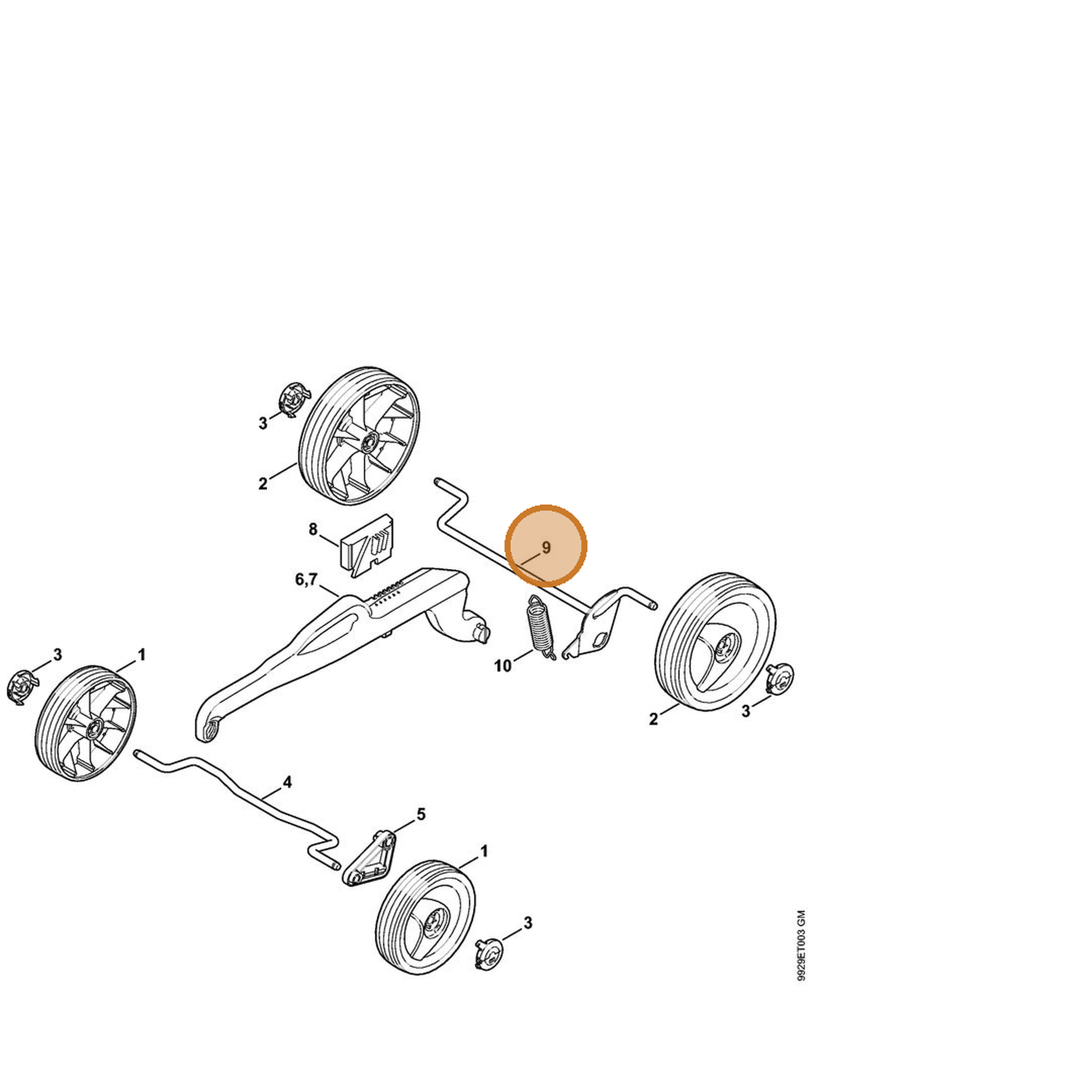STIHL part 6320-700-2400 — IPL diagram snippet (6x zoom, amber highlight)