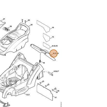 STIHL part 6320-700-2701 — IPL diagram snippet (6x zoom, amber highlight)