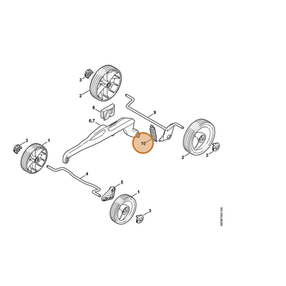 STIHL part 6320-703-5121 — IPL diagram snippet (6x zoom, amber highlight)