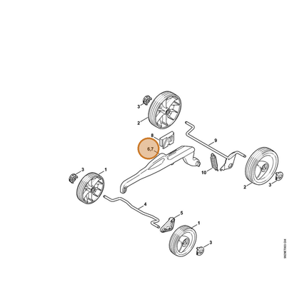 STIHL part 6320-703-8800 — IPL diagram snippet (6x zoom, amber highlight)
