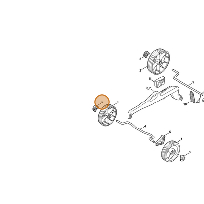 STIHL part 6320-704-0300 — IPL diagram snippet (6x zoom, amber highlight)