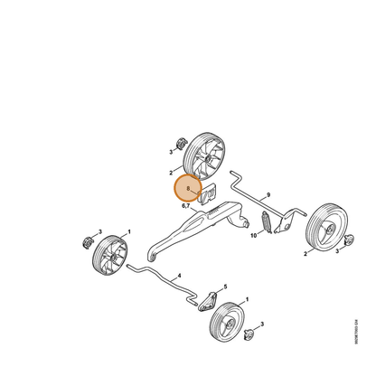 STIHL part 6320-708-6200 — IPL diagram snippet (6x zoom, amber highlight)