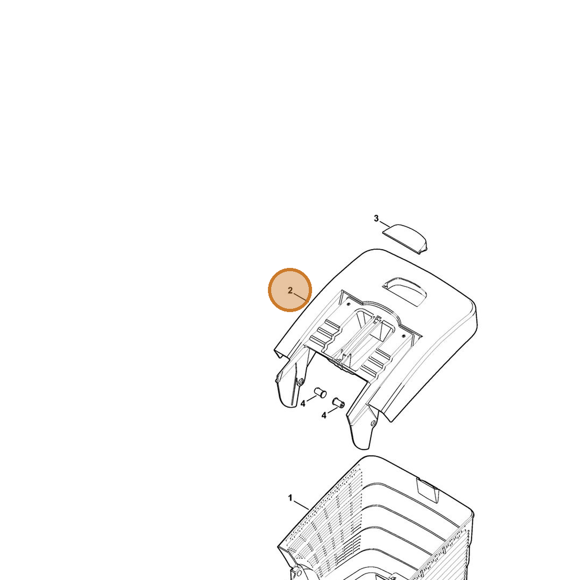 STIHL part 6320-760-2110 — IPL diagram snippet (6x zoom, amber highlight)