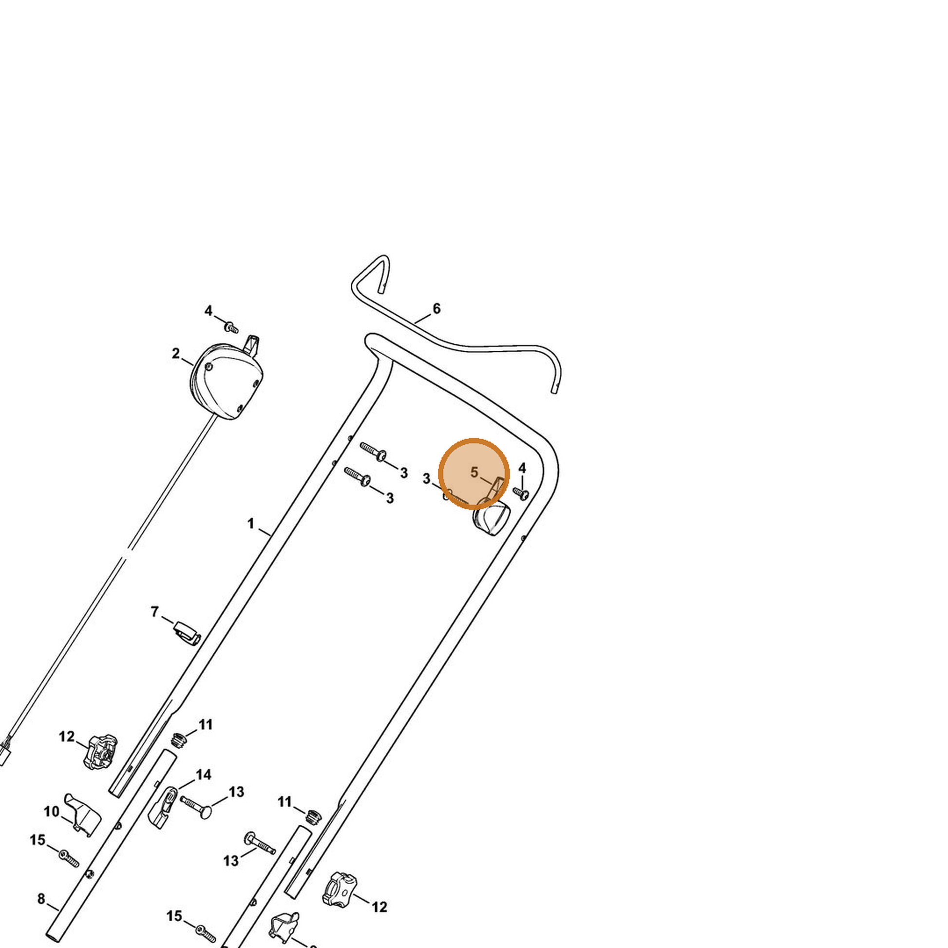 STIHL part 6320-760-5200 — IPL diagram snippet (6x zoom, amber highlight)
