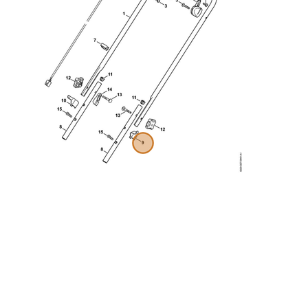 STIHL part 6320-763-3800 — IPL diagram snippet (6x zoom, amber highlight)