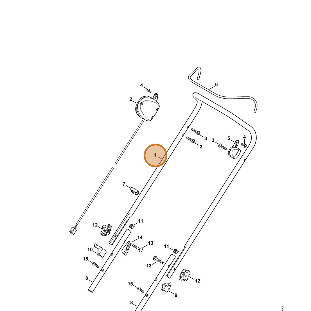 STIHL part 6320-763-5000 — IPL diagram snippet (6x zoom, amber highlight)