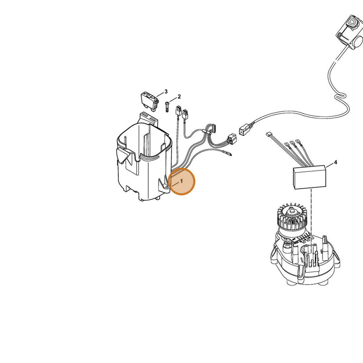 STIHL part 6338-400-0300 — IPL diagram snippet (6x zoom, amber highlight)