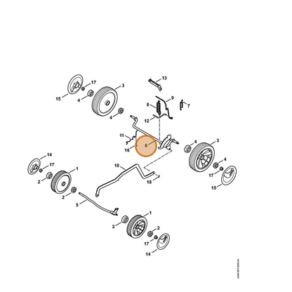 STIHL part 6338-700-2405 — IPL diagram snippet (6x zoom, amber highlight)