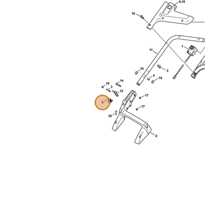 STIHL part 6338-703-4900 — IPL diagram snippet (6x zoom, amber highlight)