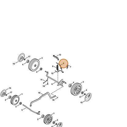 STIHL part 6338-703-6700 — IPL diagram snippet (6x zoom, amber highlight)